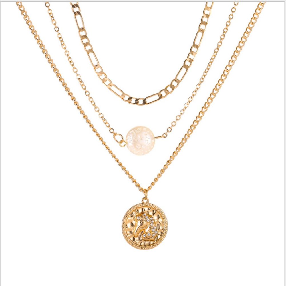 Women's Pendant Chain Necklace Two Layers Unicorn Necklaces